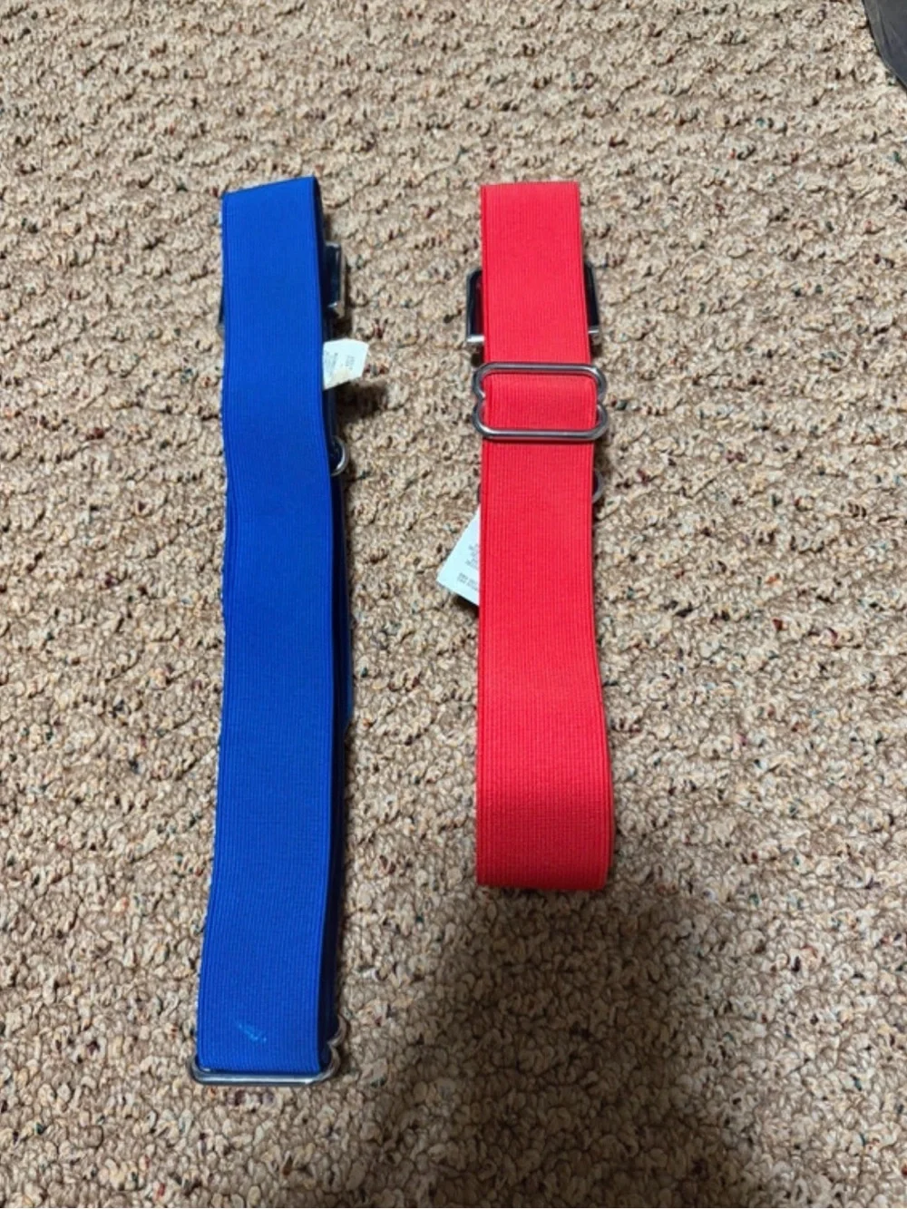 Youth Adjustable Elastic baseball Belts - Blue and Red